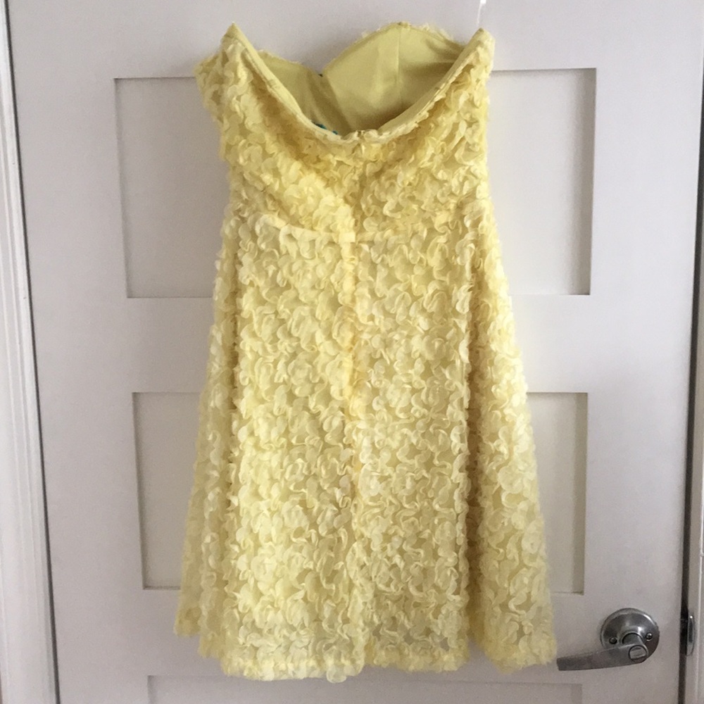 Strapless yellow dress - Picture 3 of 6